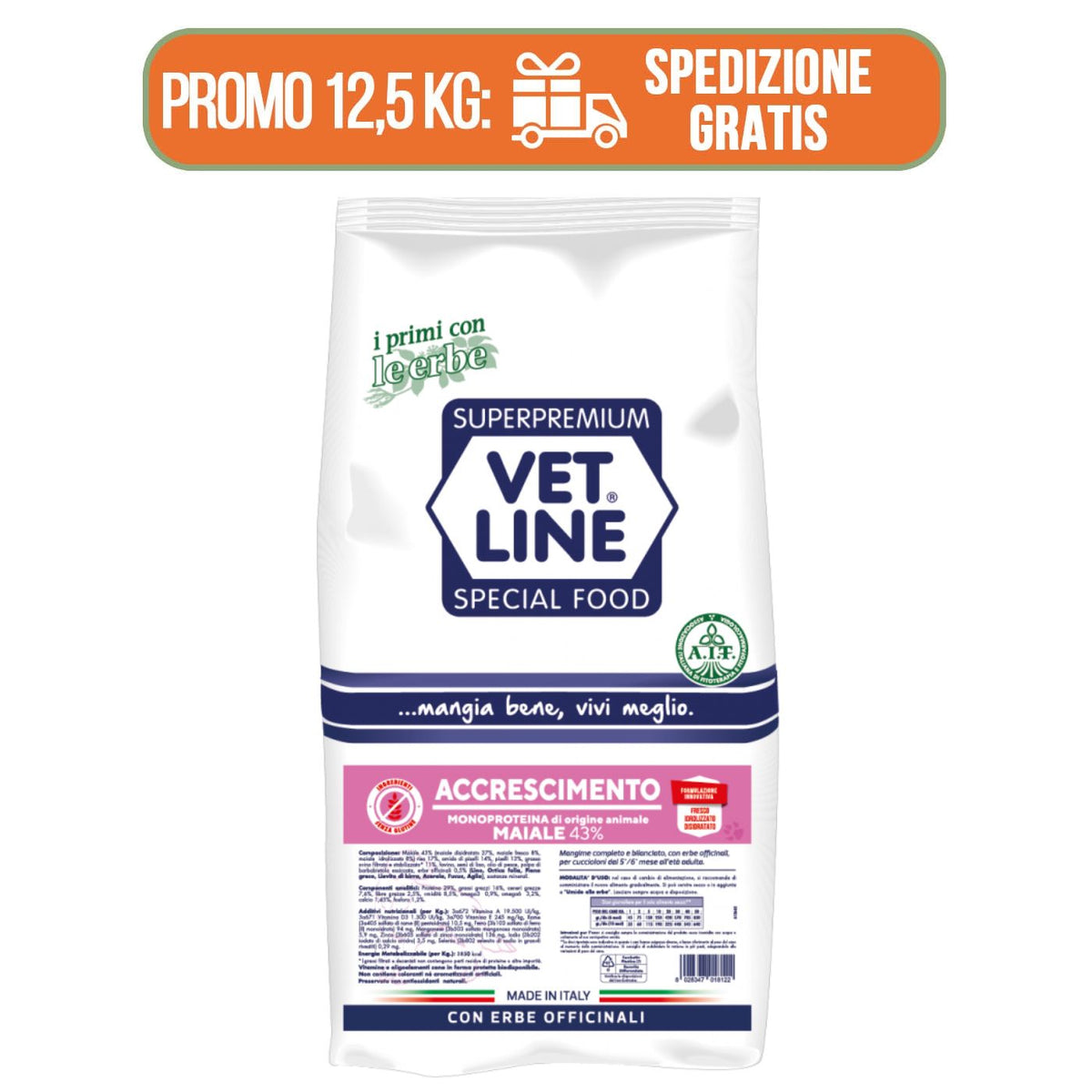 Vet Line Accrescimento Maiale per Cuccioli Monoproteico