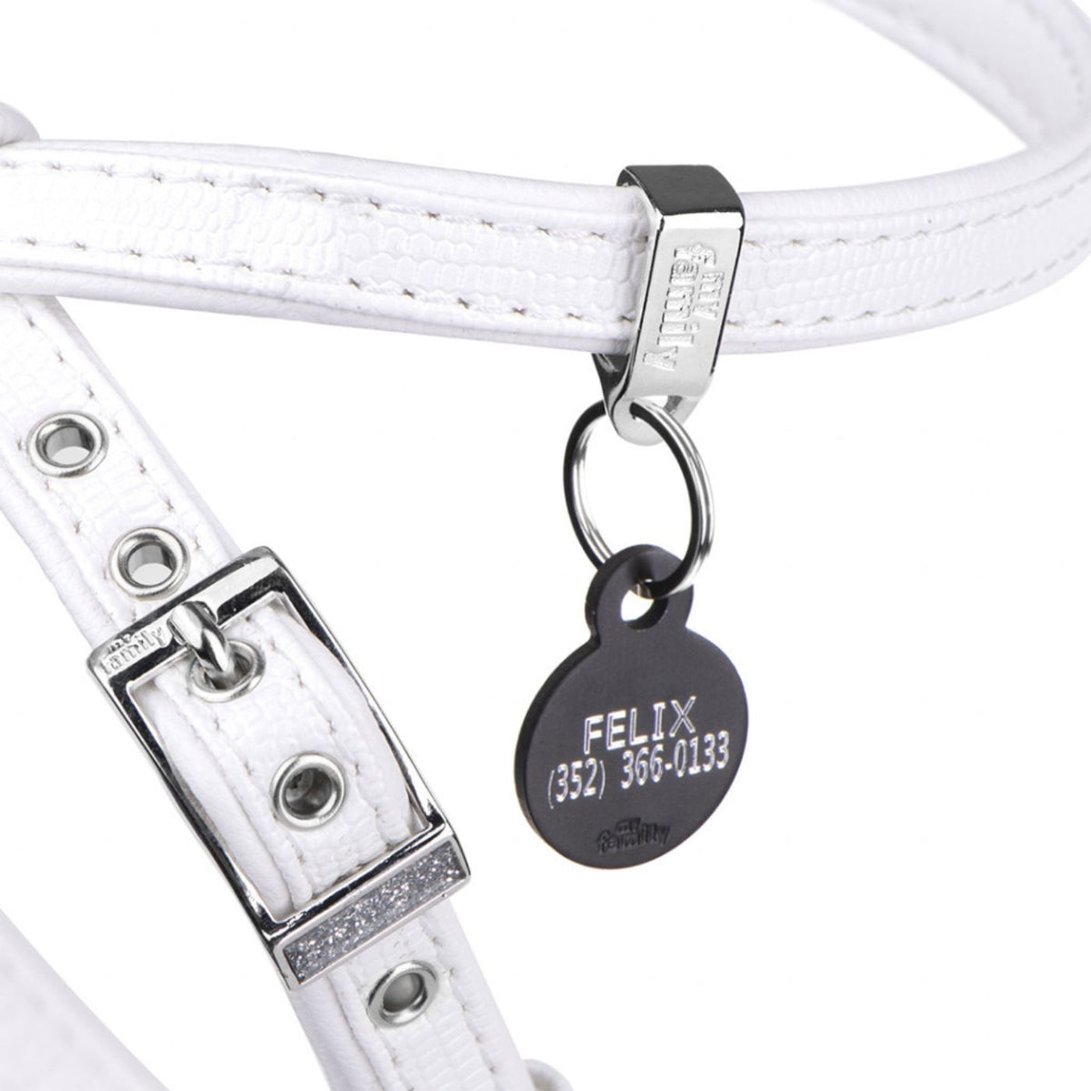 MyFamily Pettorina in Similpelle per Cani Bianca Saint Tropez