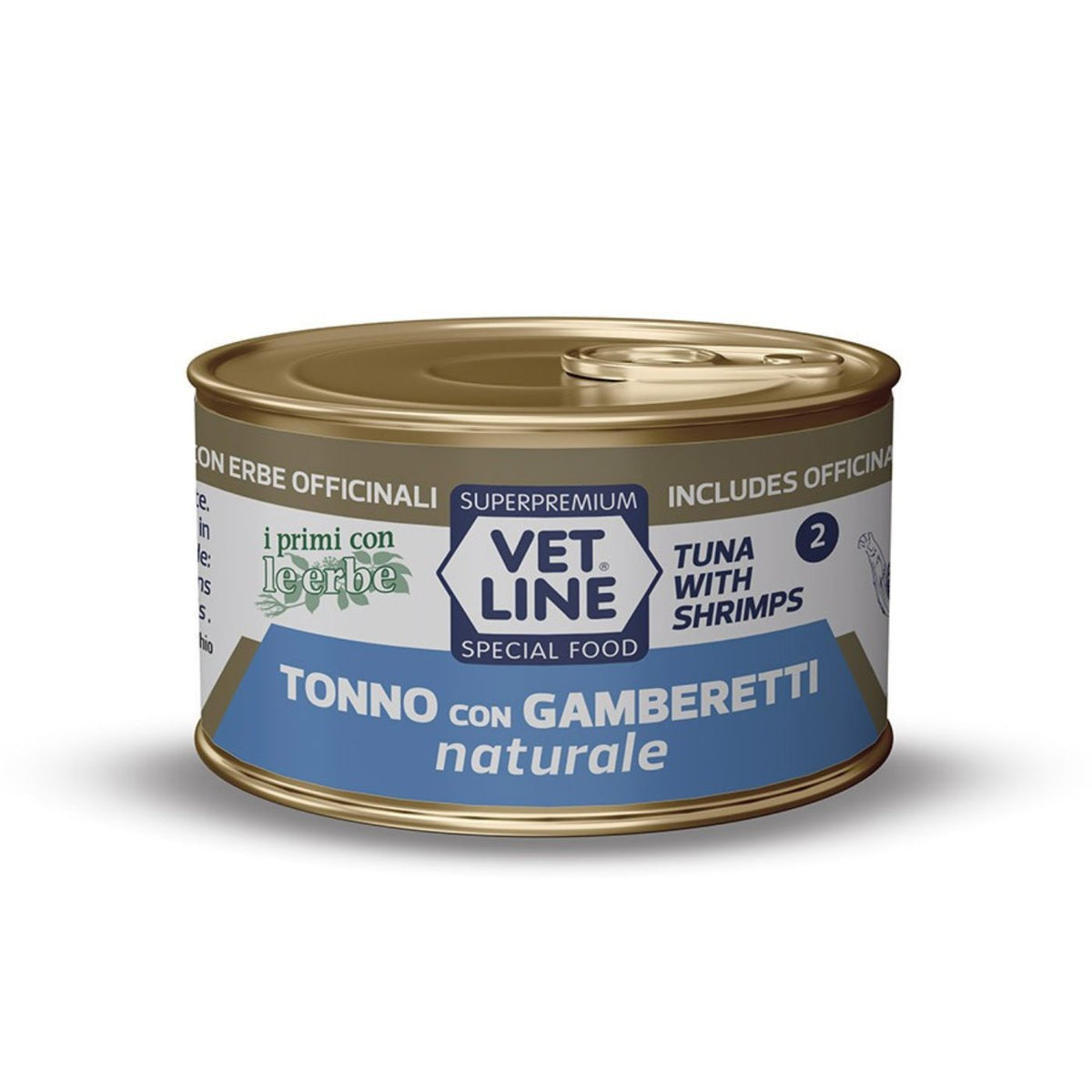 Vet Line Umido Tonno con Gamberetti Naturale per Gatti VetLine