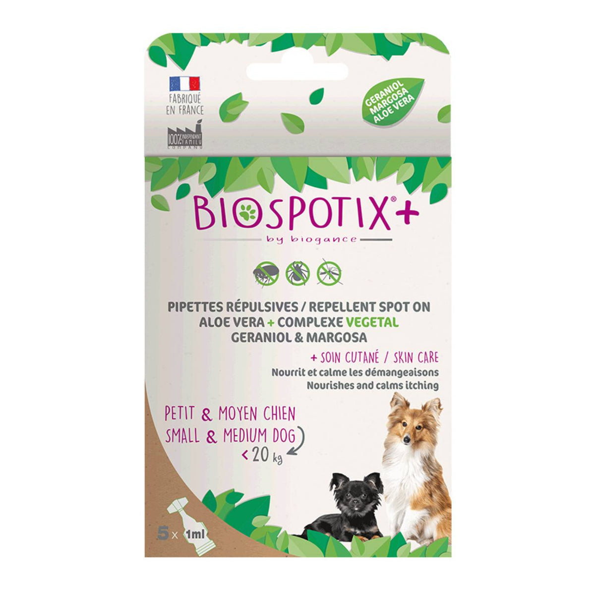 Biogance Biospotix+ Spot On Antiparassitario Cani S - M 5 Pipette x 1 ml