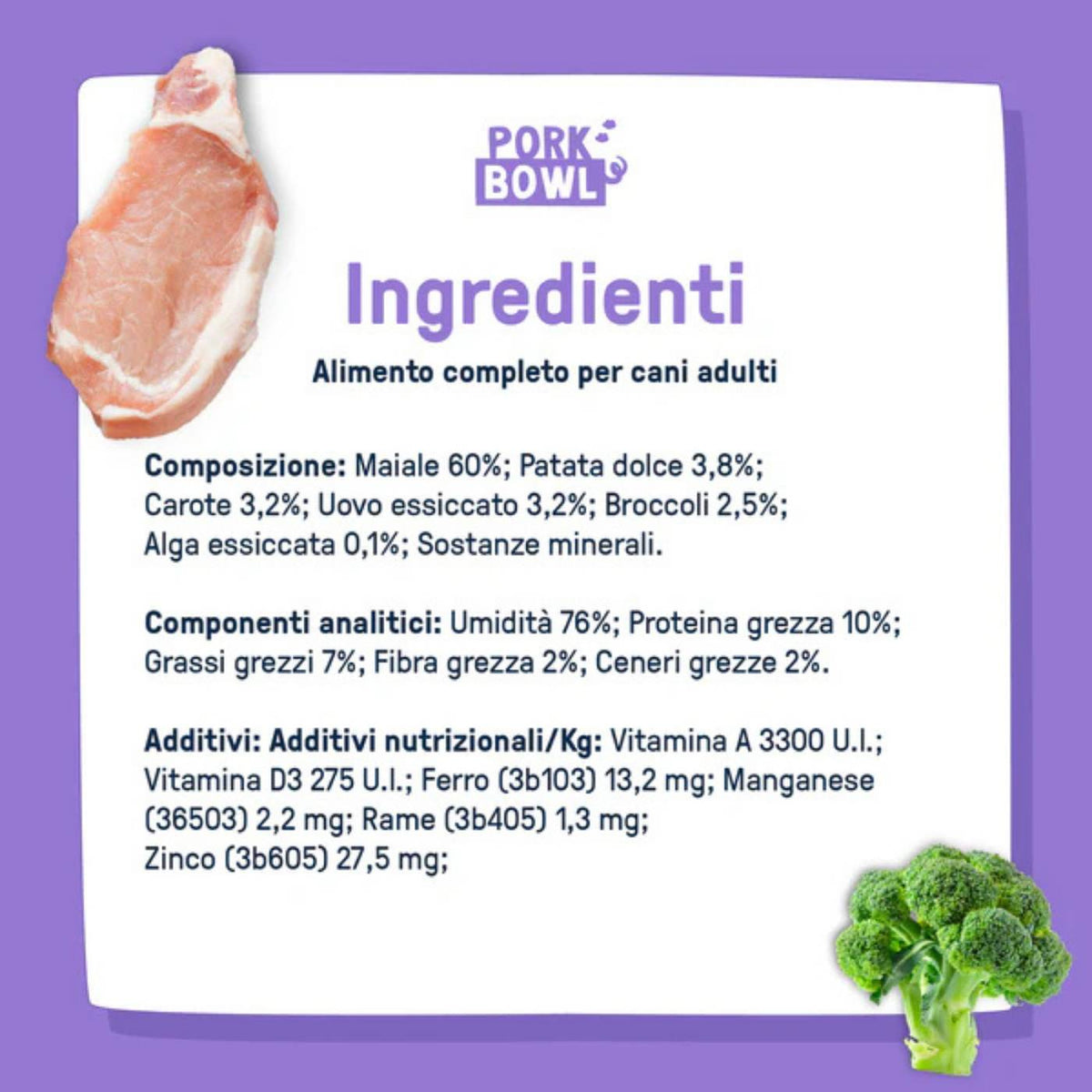 Dog Heroes Bowl Pork Maiale Cibo Fresco per Cani 390 g