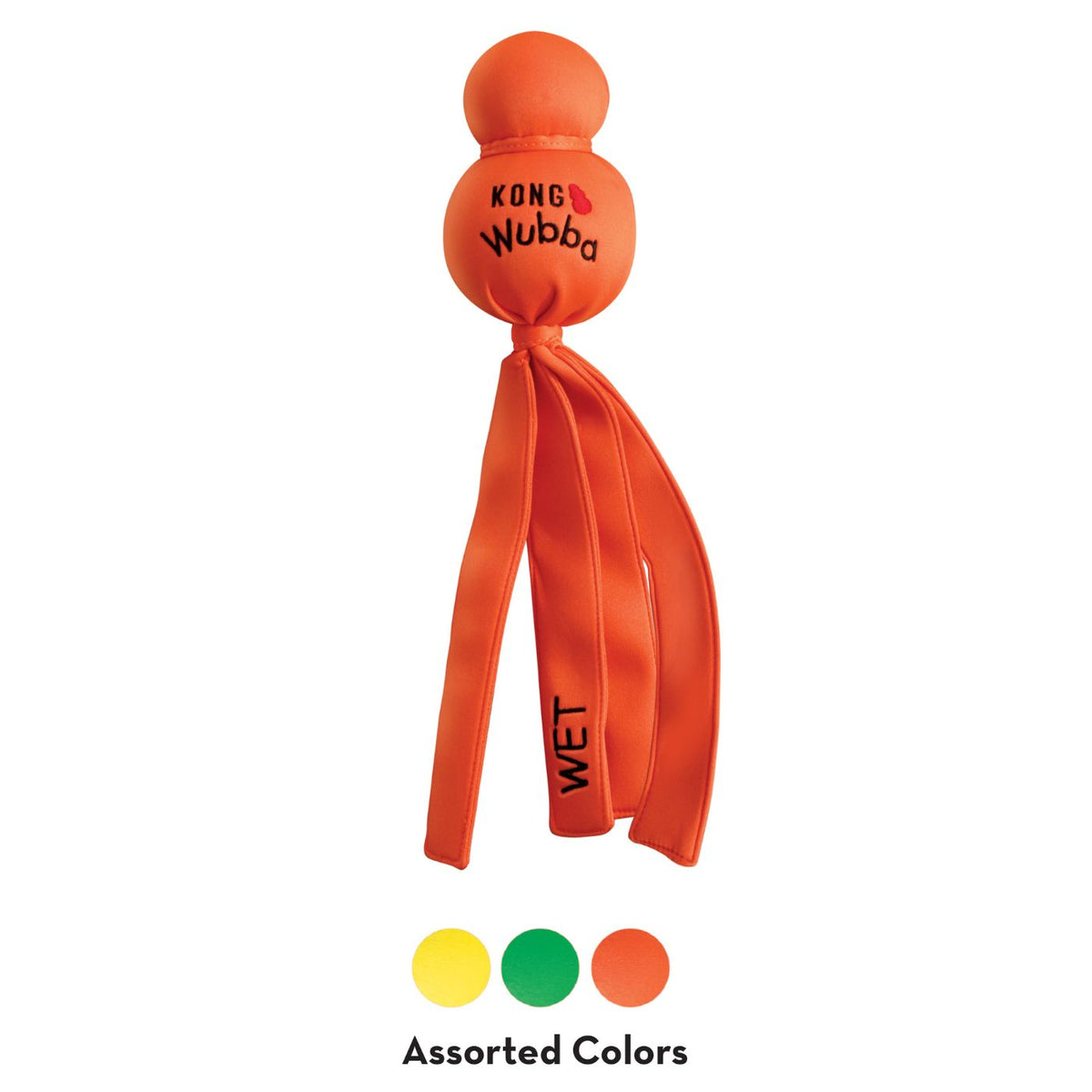 Kong Wubba Wet Galleggiante Gioco in Neoprene per Cani Colori Assortiti