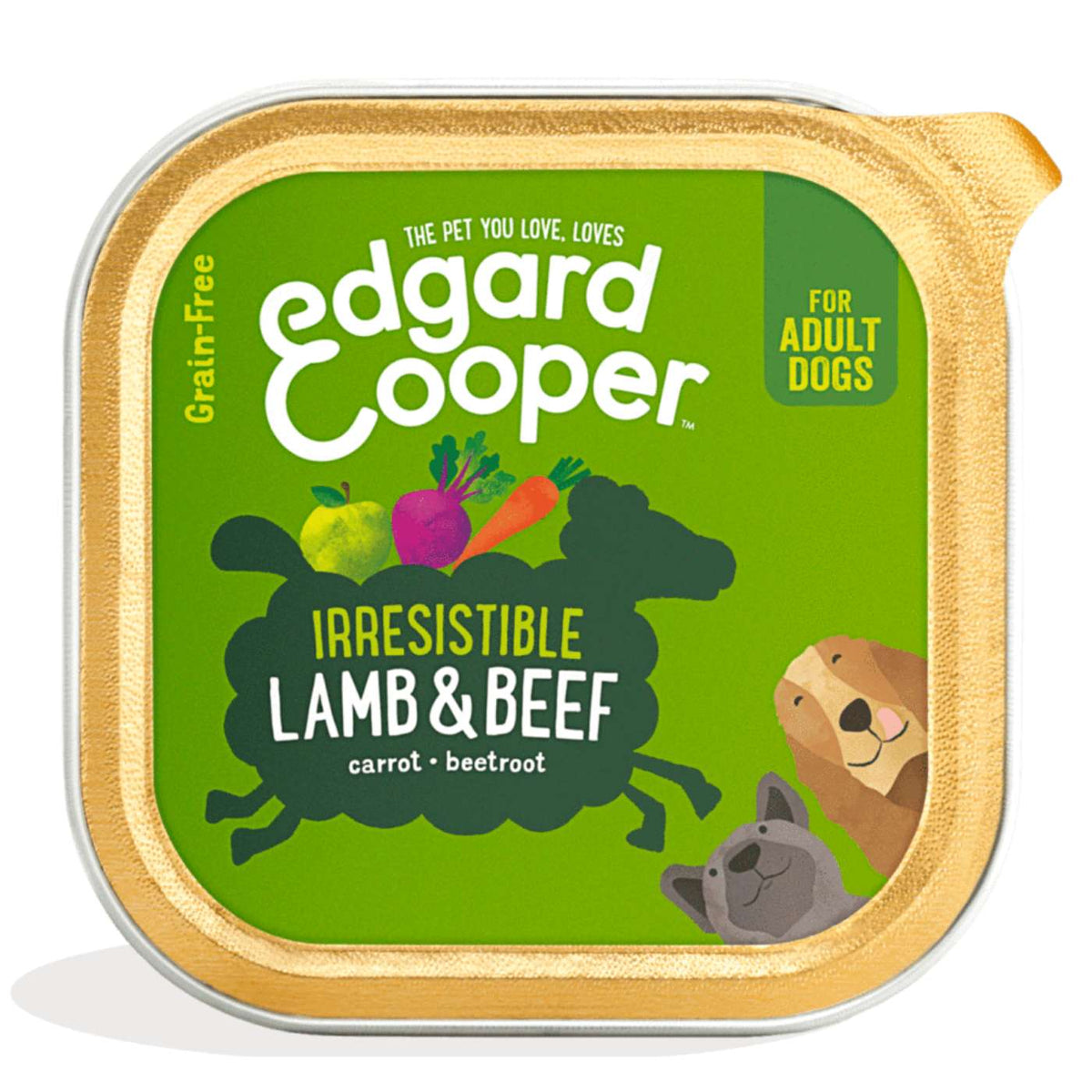 Edgard &amp; Cooper Umido per Cani Agnello e Manzo 150 g