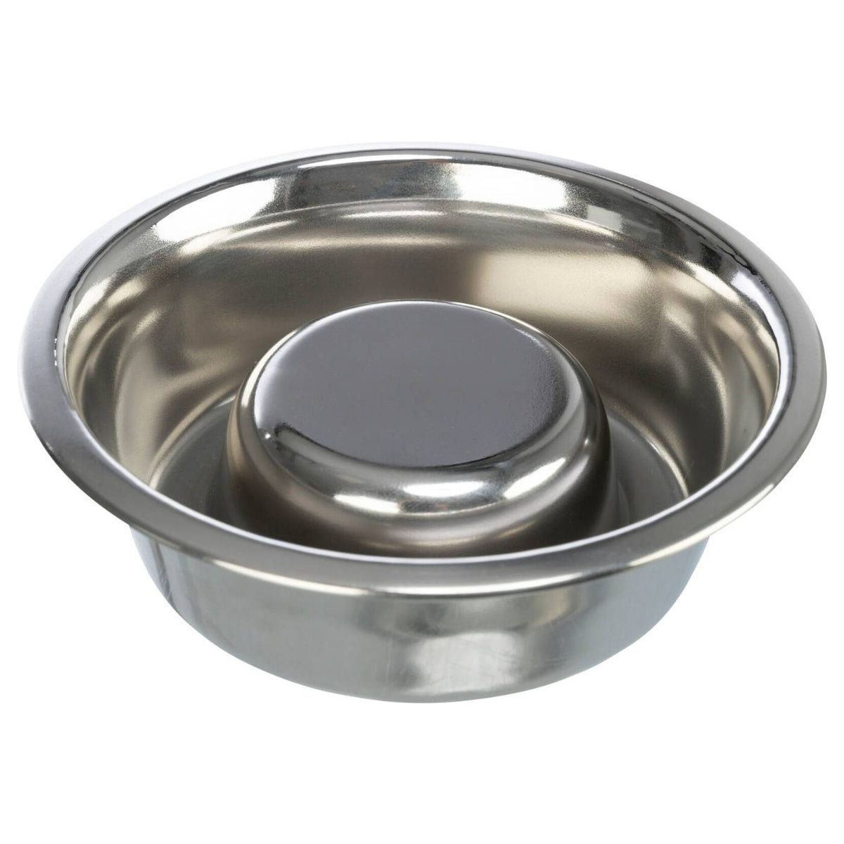 Trixie Ciotola in Acciaio Inox Antingozzamento per Cani e Gatti Slow Feeding
