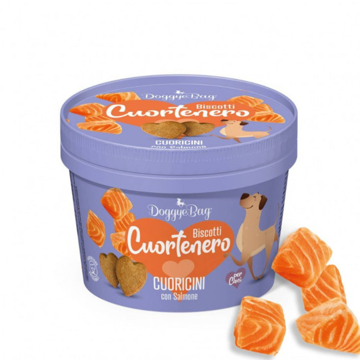 DoggyeBag Biscotti Cuortenero Cuoricini con Salmone per Cani 150 g