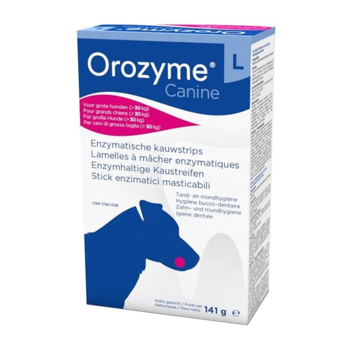 Orozyme Canine Strisce Enzimatiche Masticabili per Igiene Dentale per Cani