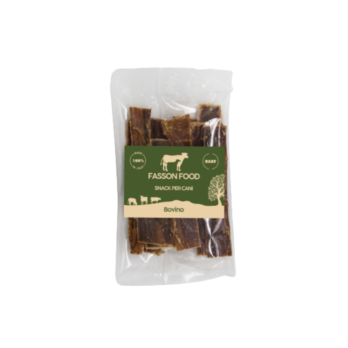 Fasson Food Esofago Bovino Aperto Filiera Piemontese per Cani