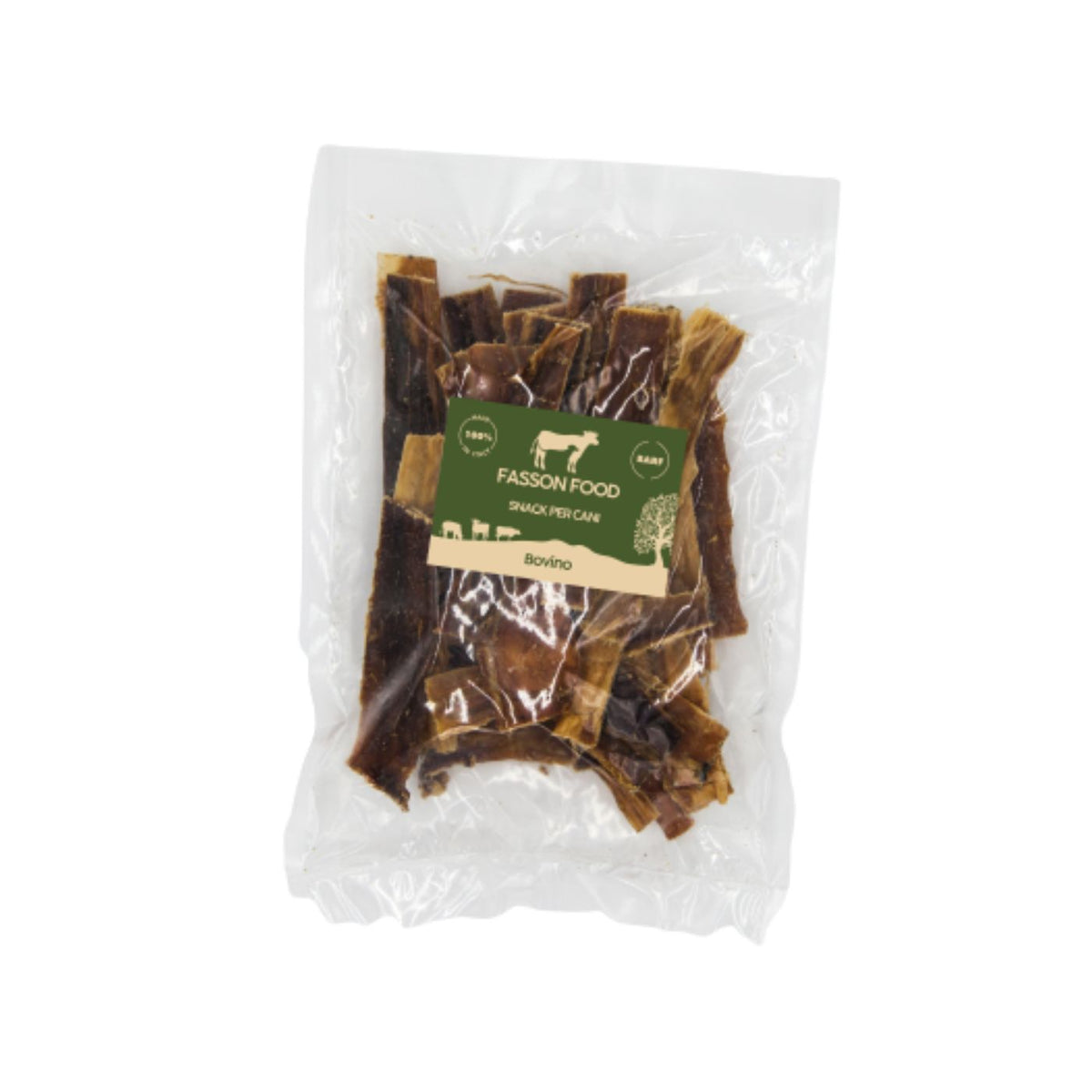 Fasson Food Esofago Bovino Aperto Filiera Piemontese per Cani