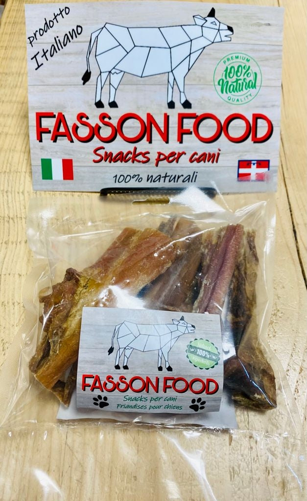 Fasson Food Pelle di Testa Filiera Bovina Piemontese 12 cm Masticativo Naturale per Cani