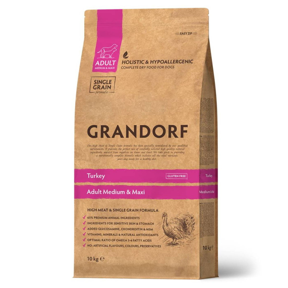 Grandorf Adult Tacchino Medium &amp; Maxi per Cani Adulti