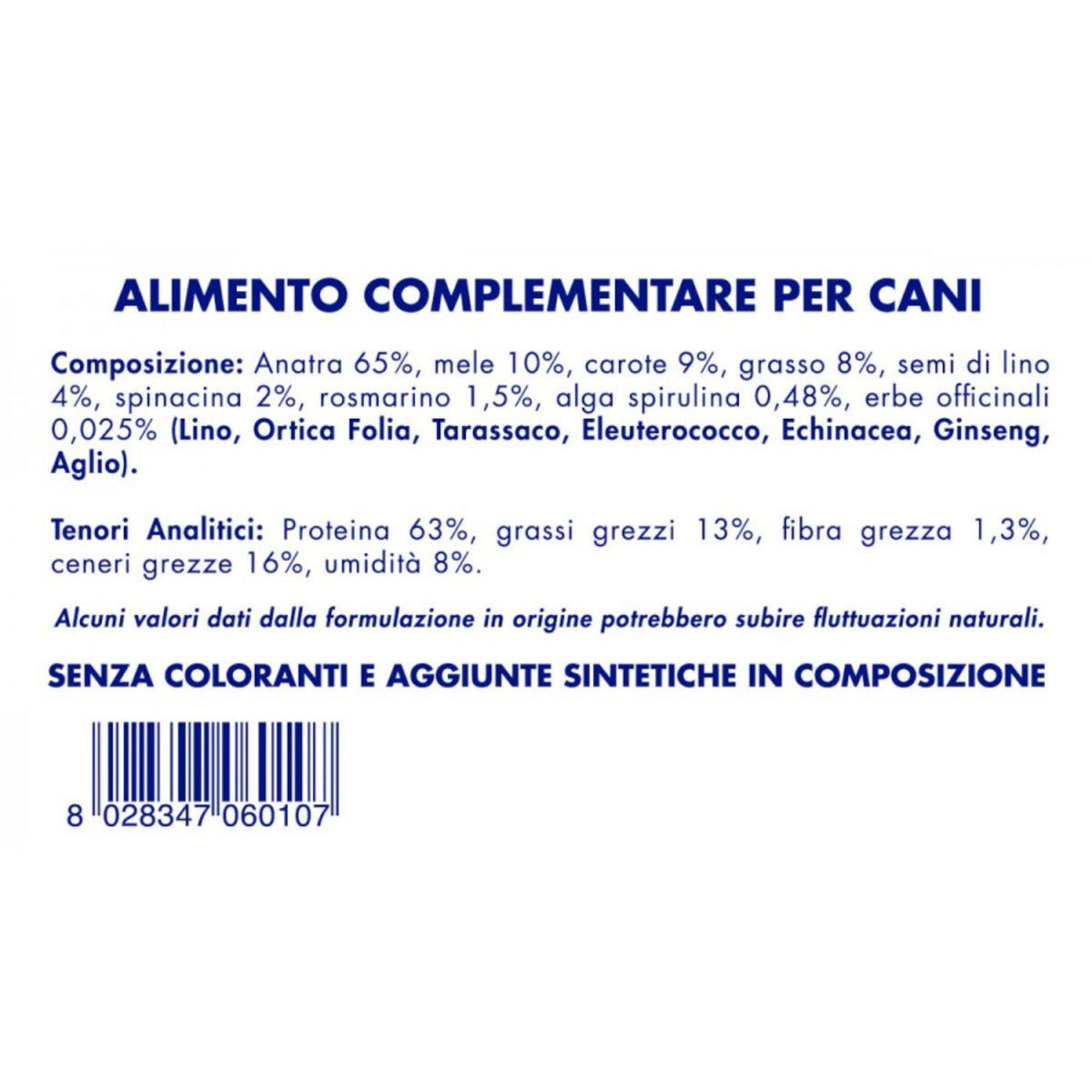 Vet Line Snack di Anatra Grain Free Monoproteico per Cani 80g Vetline