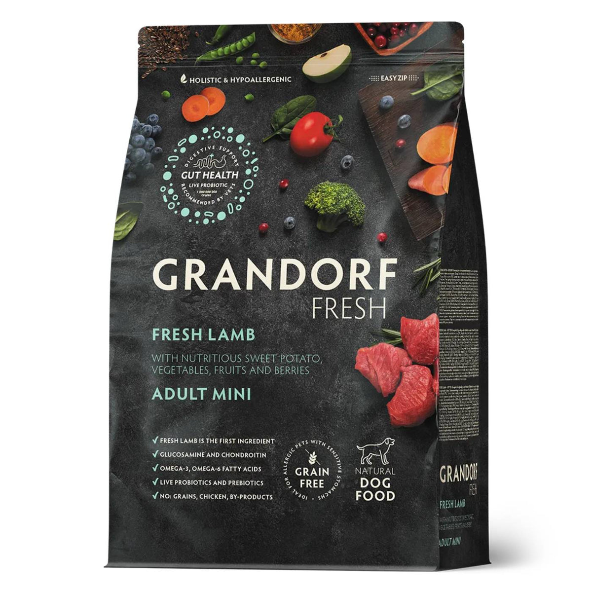 Grandorf Fresh Lamb Adult Mini Breeds  con Carne Fresca di Agnello e Patate Dolci per Cani Adulti di Piccola Taglia
