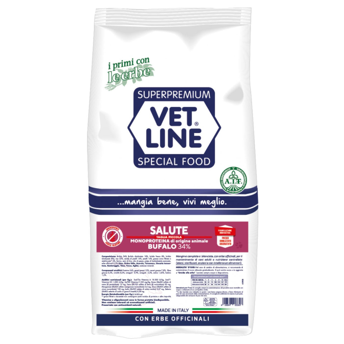 Vet Line Salute Bufalo per Cani Adulti di Piccola Taglia Monoproteico VetLine