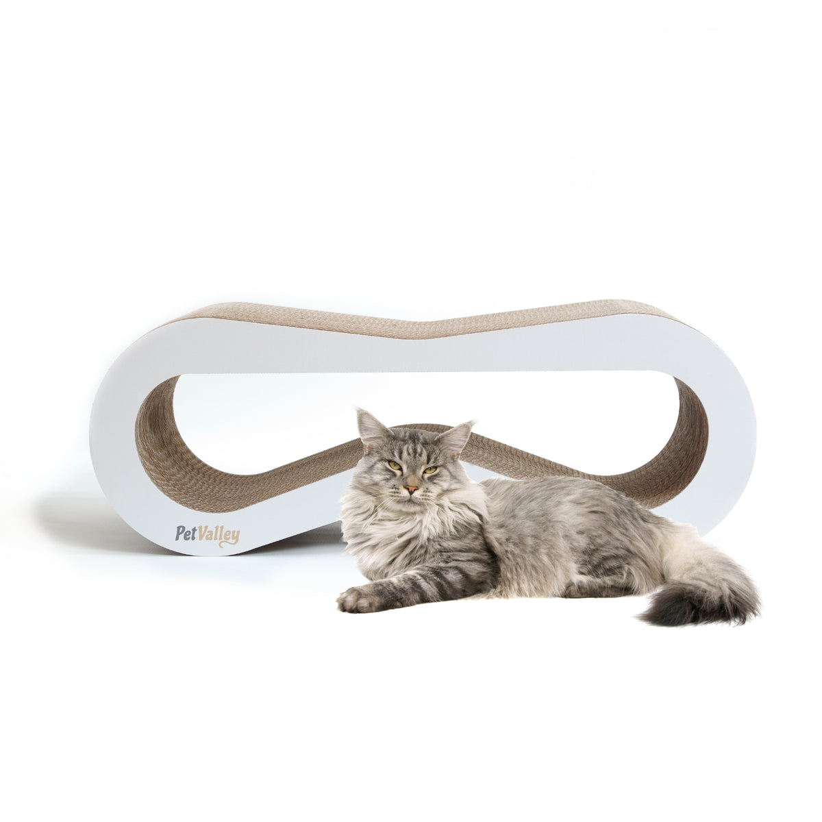 Tiragraffi per Gatti PetValley in Cartone mod. Cuccia Bianco
