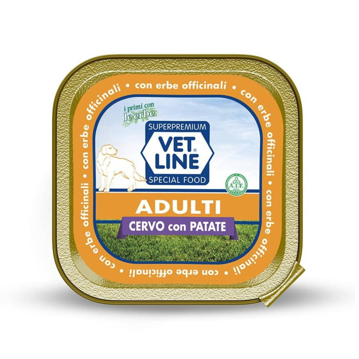Vet Line Umido Cervo e Patate per Cani Adulti Monoproteico VetLine