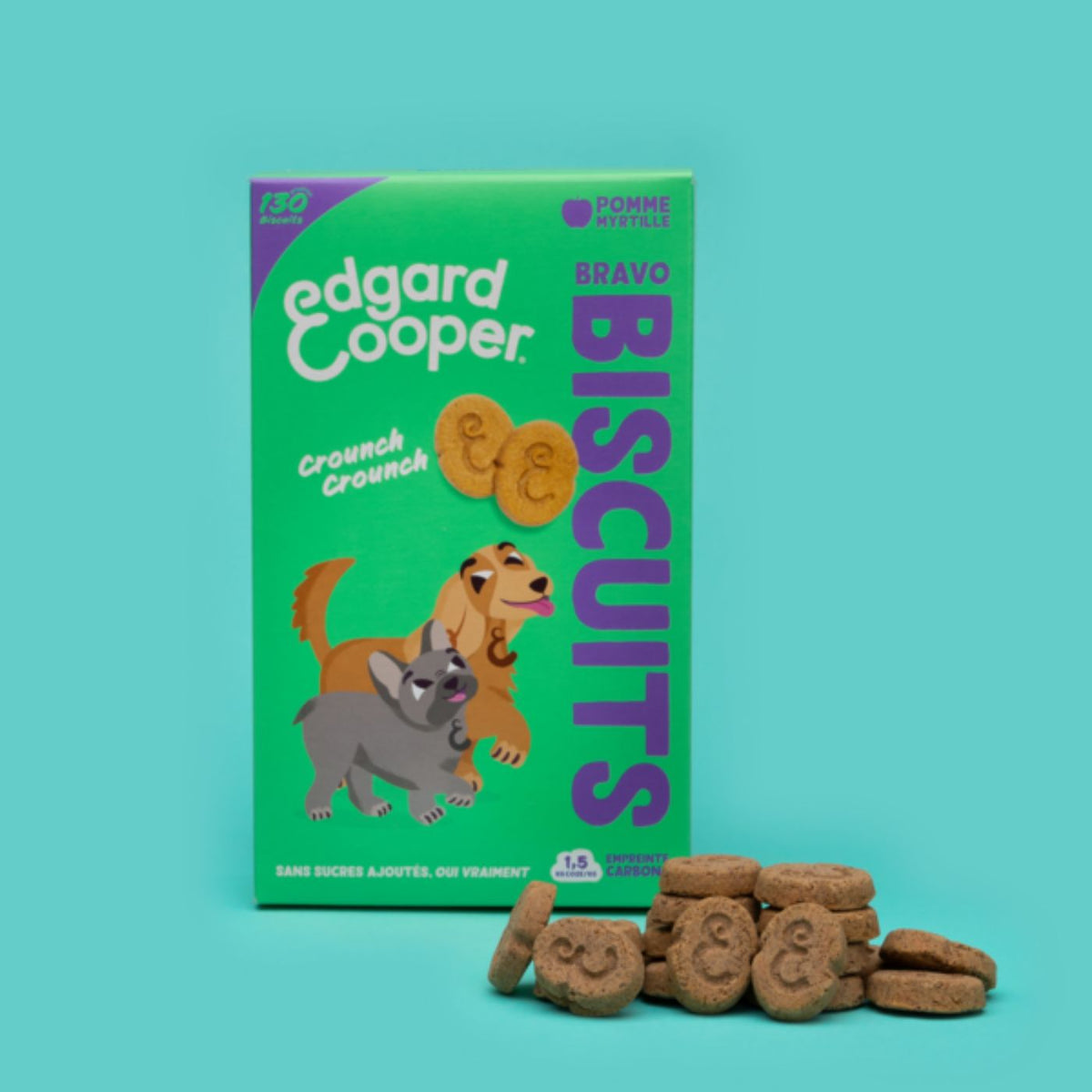Edgard&amp;Cooper Biscuits Biscotti Vegetali alla Mela e Mirtilli per Cani 400 g