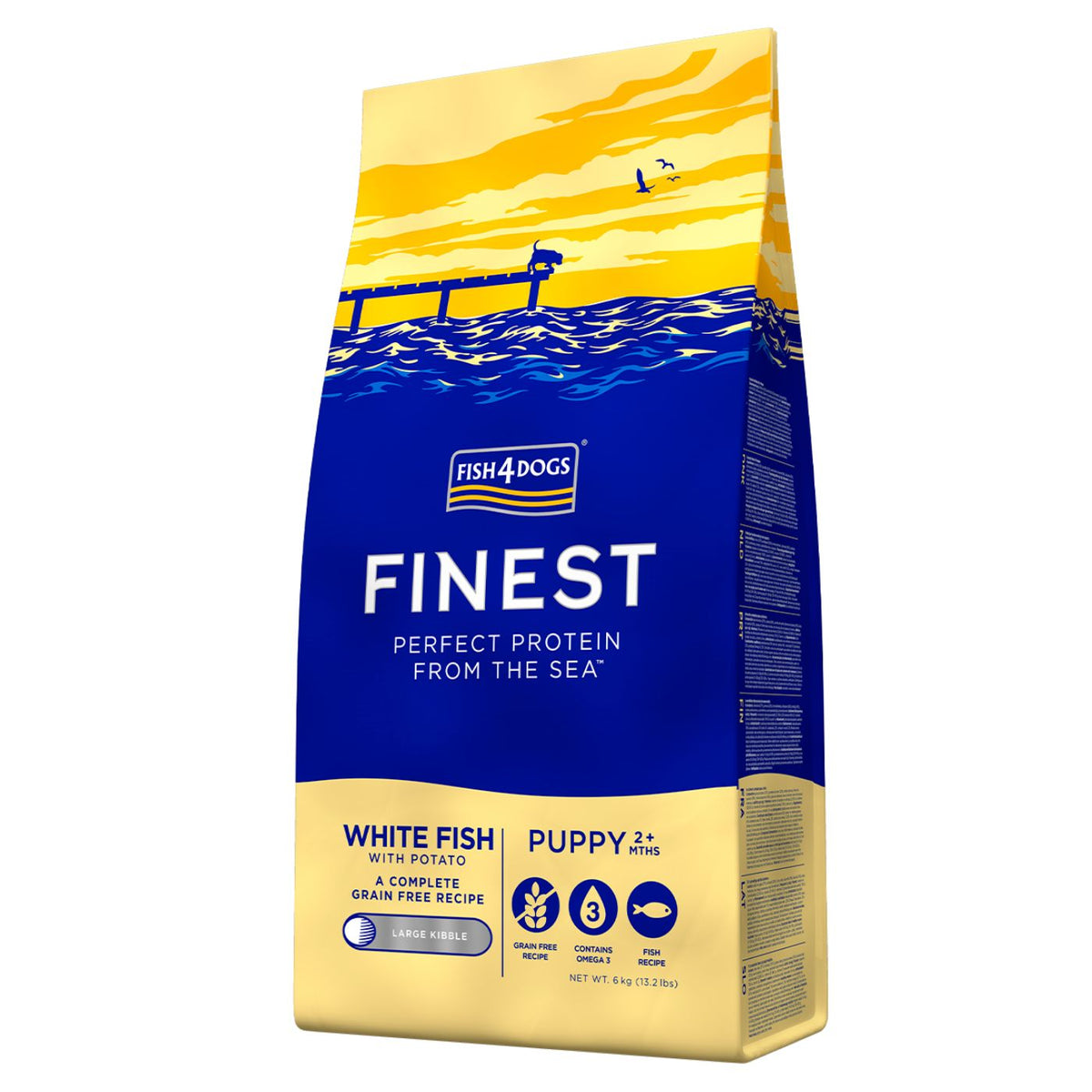 Fish4Dogs Finest Puppy LARGE Pesce Bianco per Cuccioli