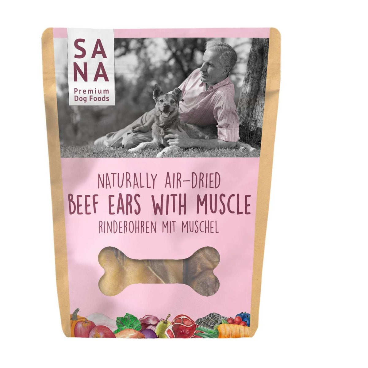 Sanadog Snack Orecchie Bovine con Muscolo per Cani