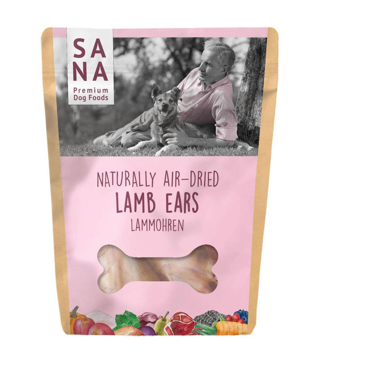 Sanadog Orecchie di Agnello Snack Masticativo per Cani