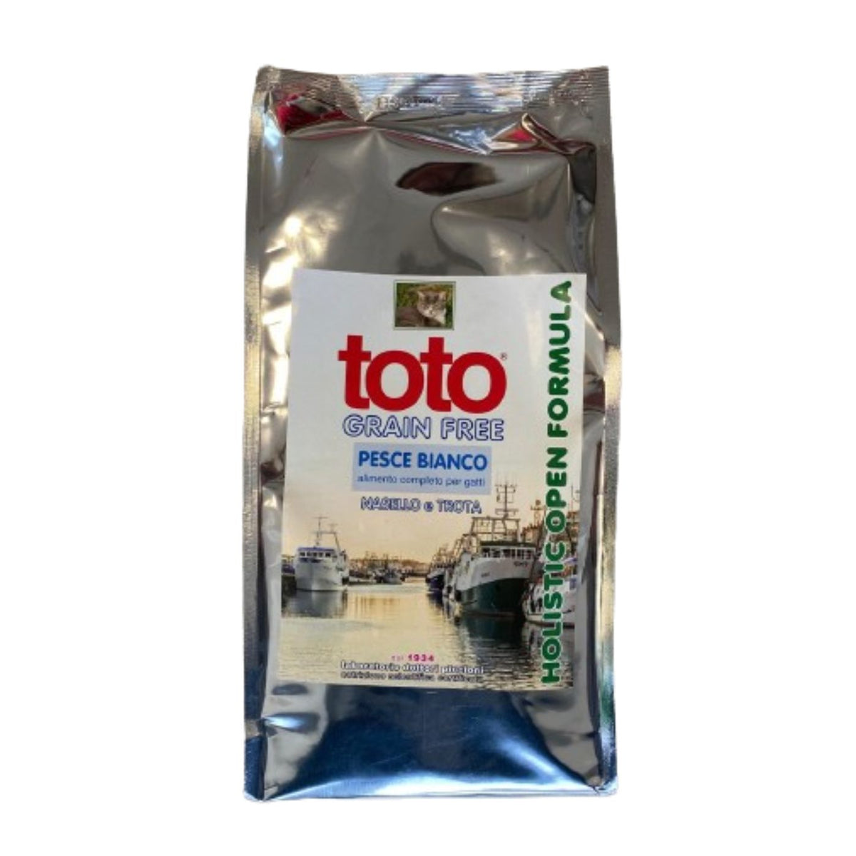 Toto Holistic Open Formula Pesce Bianco Nasello e Trota Grain Free per Gatti