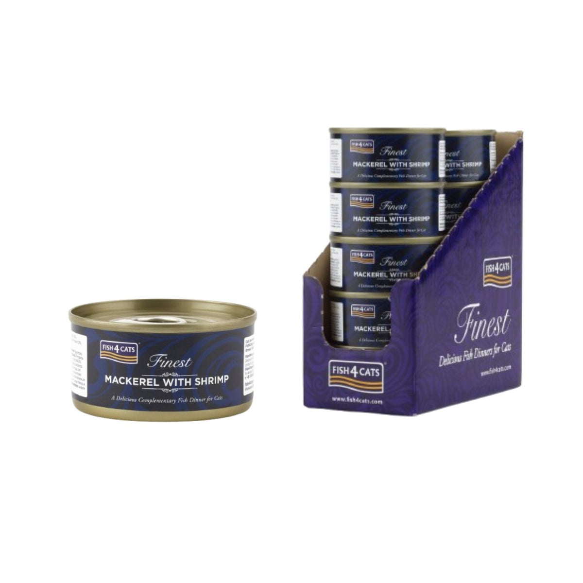 Fish4Cats Umido per Gatti Sgombro con Gamberetti 70 gr