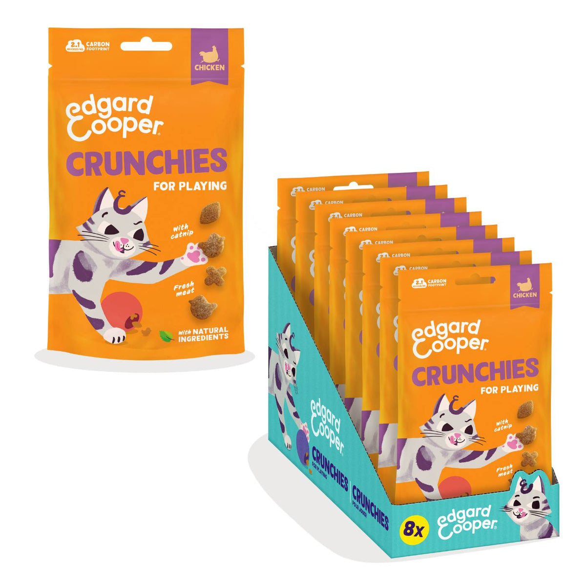Edgard&Cooper Biscottini per Gatti Crunchies al Pollo 50 g