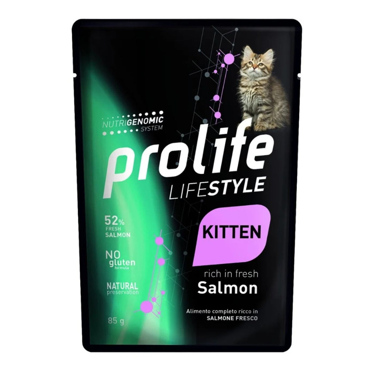 Prolife Cat Lifestyle Kitten Salmone Umido per Gattini