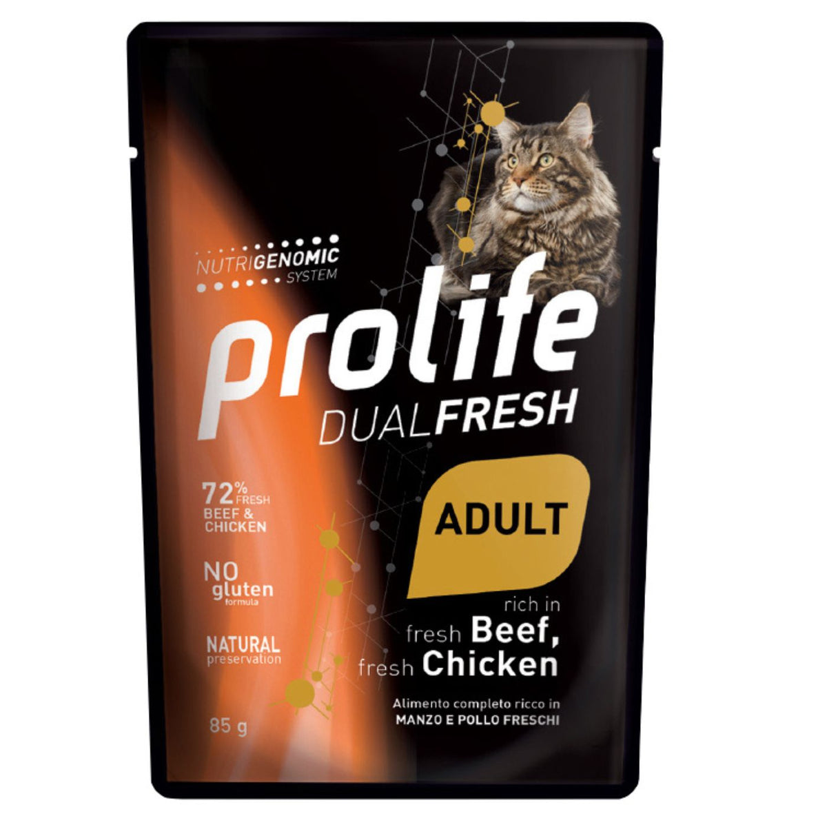 Prolife Cat Dual Fresh Adult Manzo e Pollo Umido per Gatti
