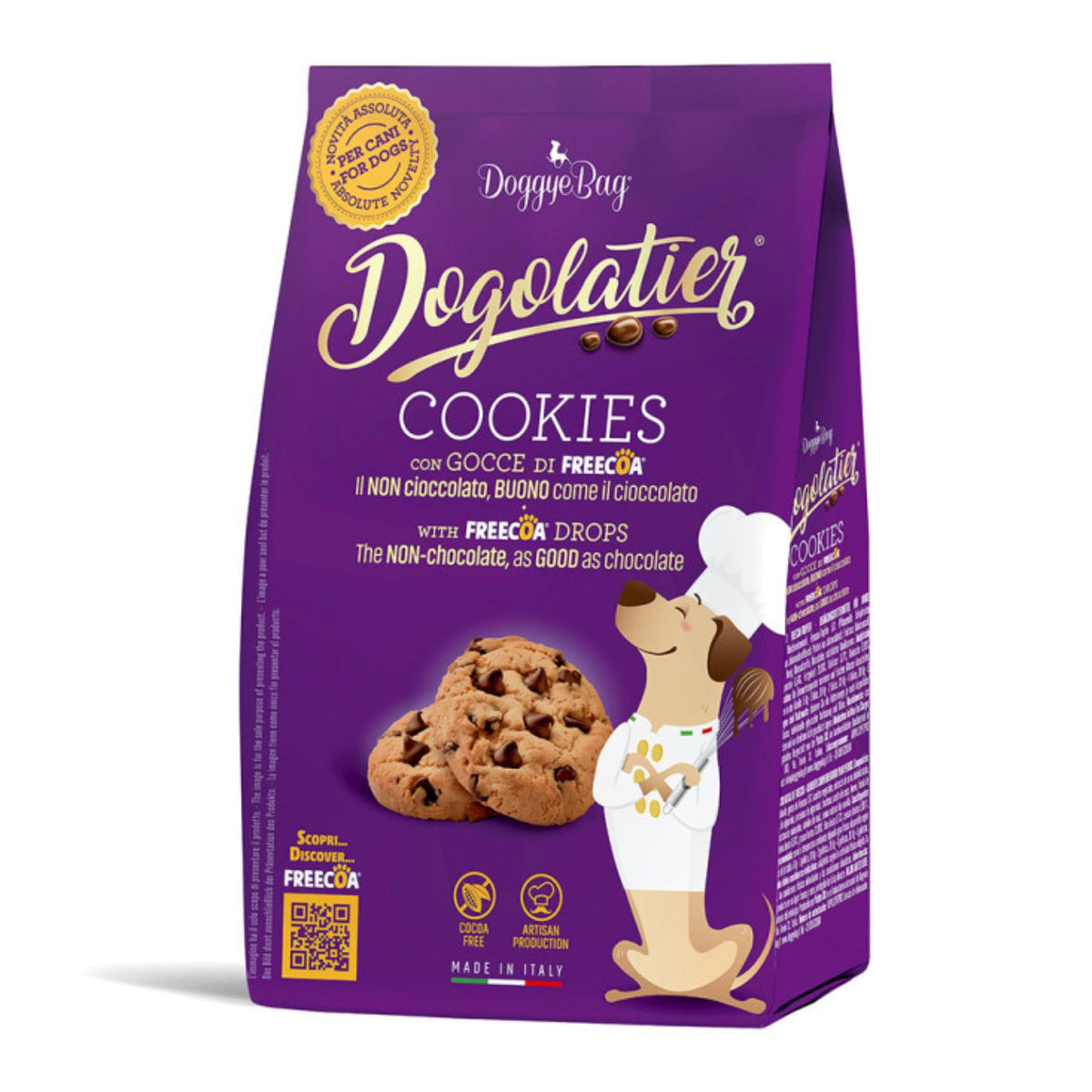 DoggyeBag Dogolatier Cookies per Cani con Gocce di Freecoa