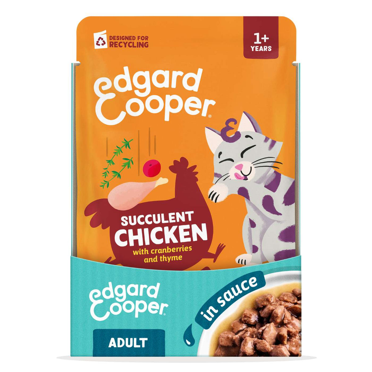 Edgard & Cooper Bocconcini in Salsa Pollo per Gatti in Bustina 85 g