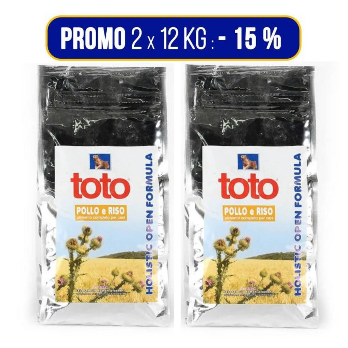 Toto Holistic Open Formula Pollo e Riso per Cani