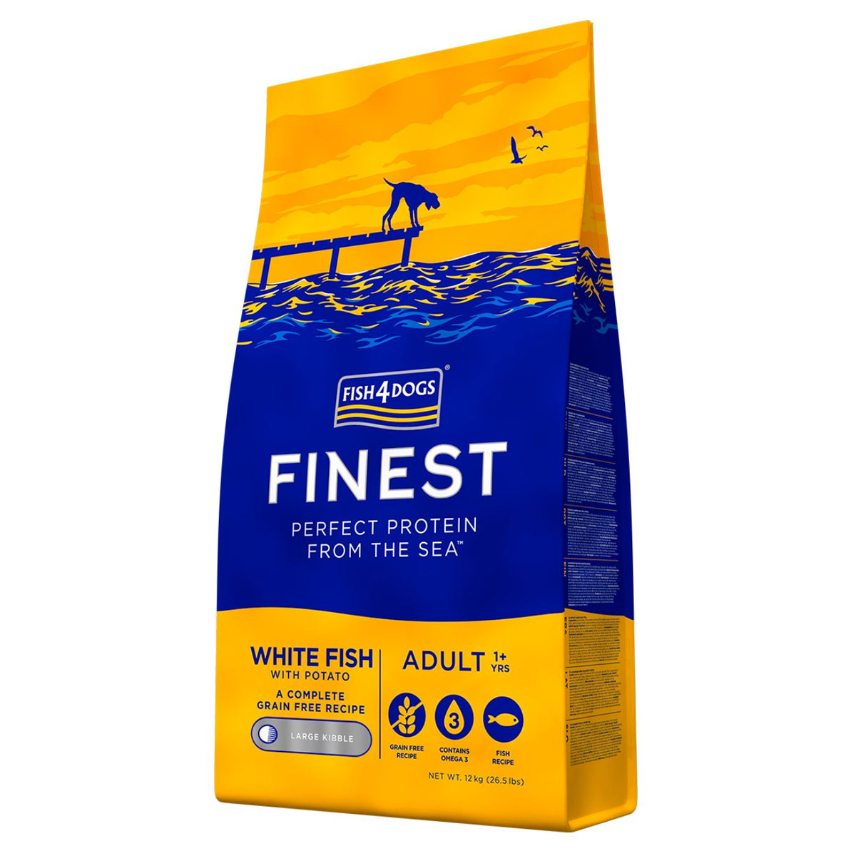 Fish4Dogs Finest Adult Ocean White Fish Pesce Bianco LARGE per Cani