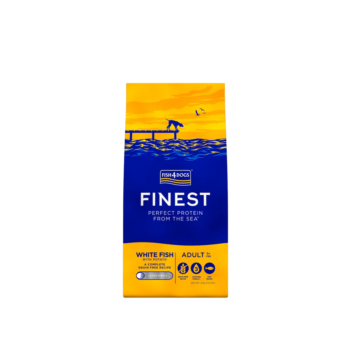 Fish4Dogs Finest Adult Ocean White Fish Pesce Bianco LARGE per Cani