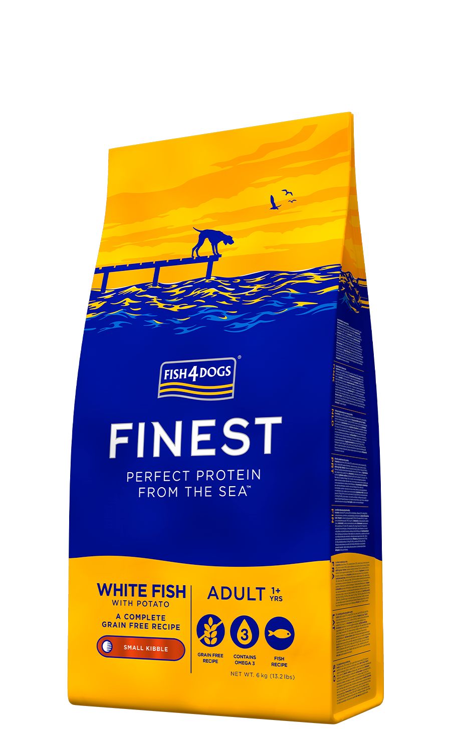 Fish4Dogs Finest Adult SMALL Ocean White Pesce Bianco per Cani Adulti