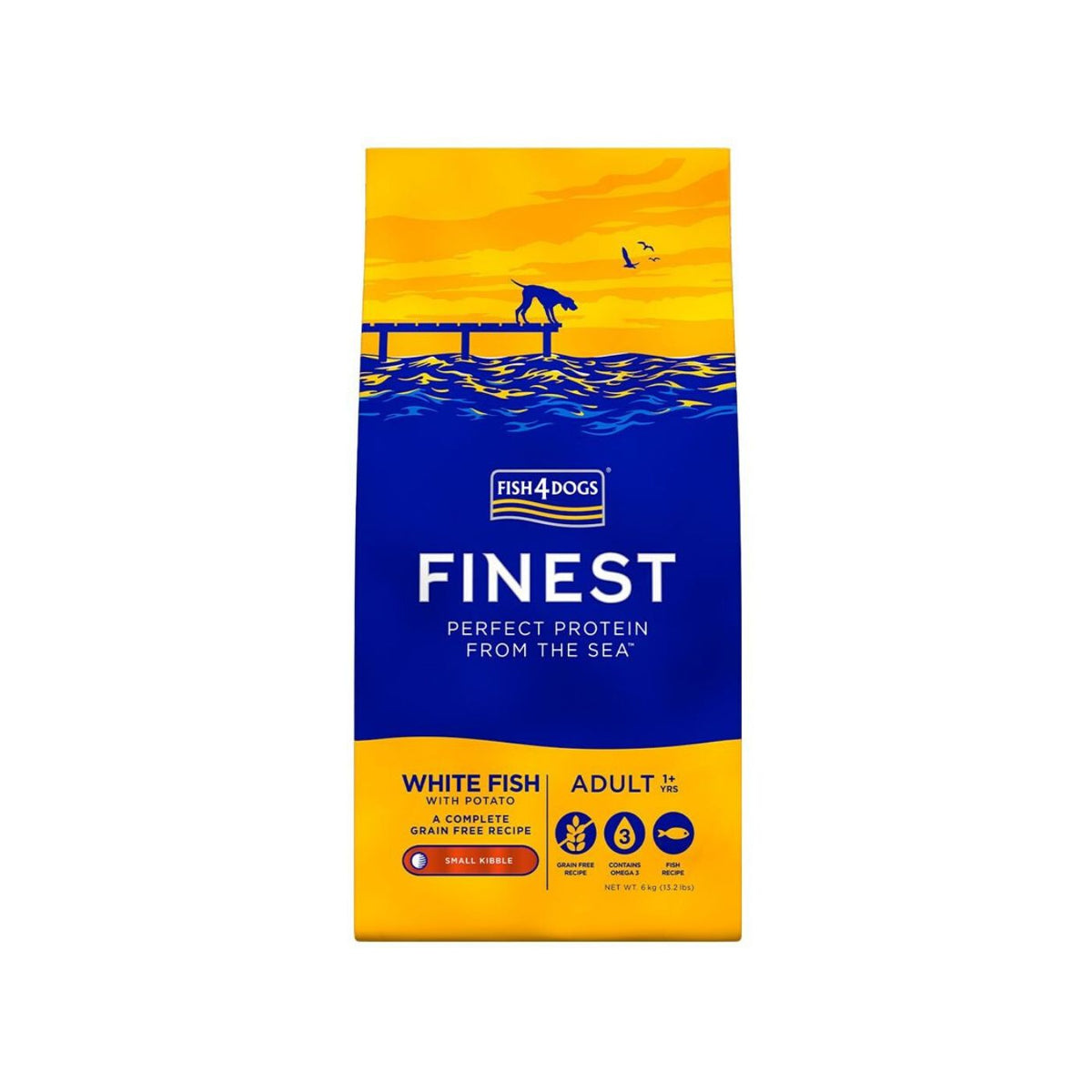 Fish4Dogs Finest Adult SMALL Ocean White Pesce Bianco per Cani Adulti