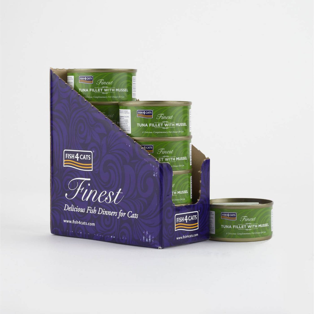 Fish4Cats Finest Filetti di Tonno con Cozze Verdi per Gatti 70 gr