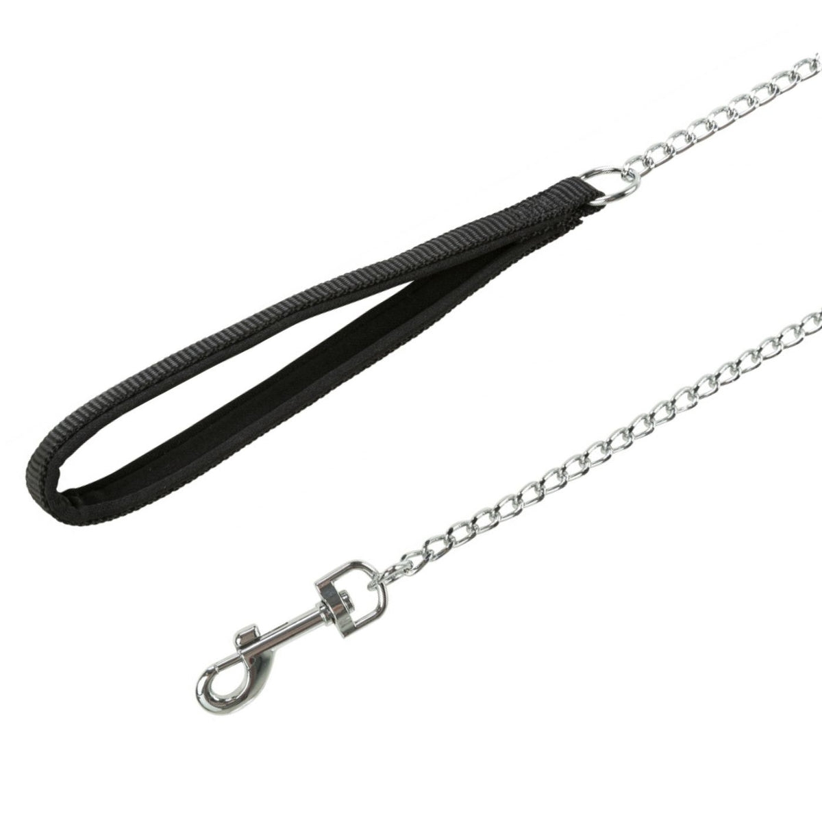 Trixie Guinzaglio Catena con Maniglia in Nylon lunghezza 1,1 mt / 2 mm Nero