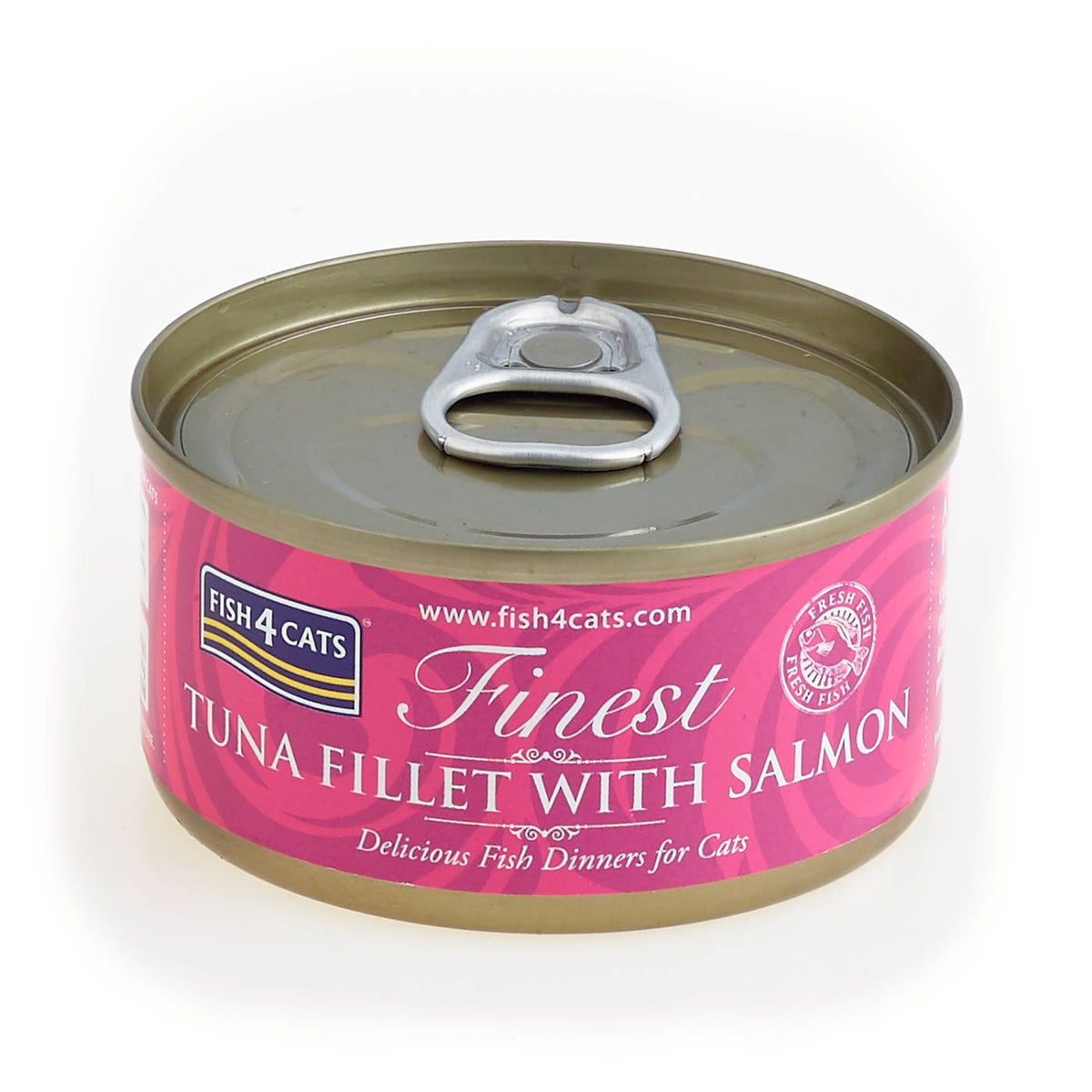 Fish4Cats Finest Filetti di Tonno con Salmone Umido per Gatti 70 g