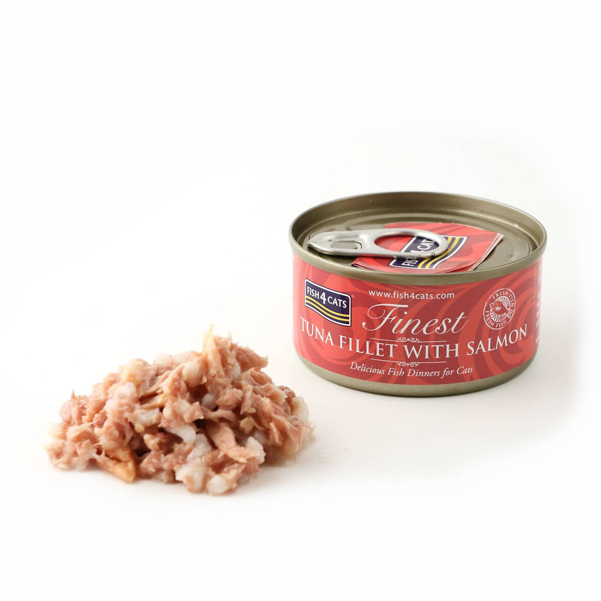 Fish4Cats Finest Filetti di Tonno con Salmone Umido per Gatti 70 g