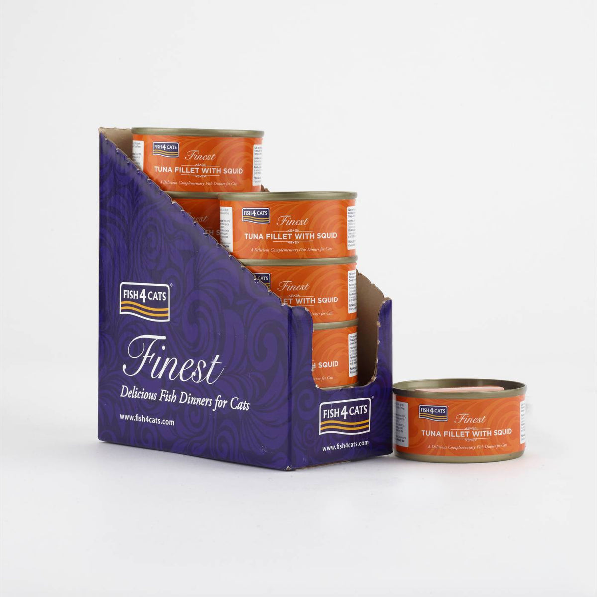 Fish4Cats Finest Filetti di Tonno con Calamari per Gatti 70 gr