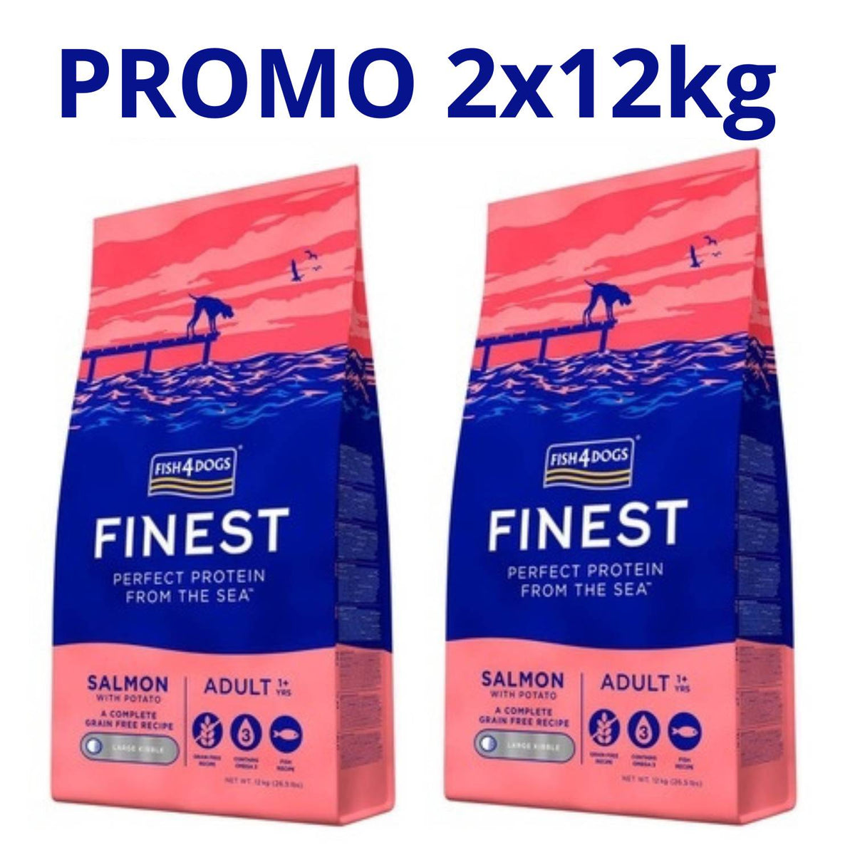 Fish4Dogs Finest Complete Adult Salmone LARGE per Cani Adulti
