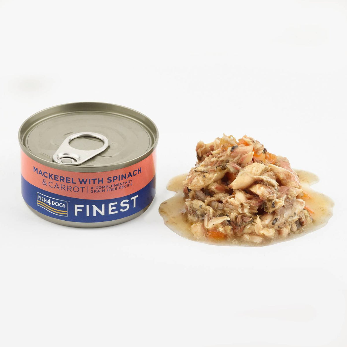 Fish4Dogs Finest Alimento Umido per Cani Sgombro con Carote e Spinaci 85 g