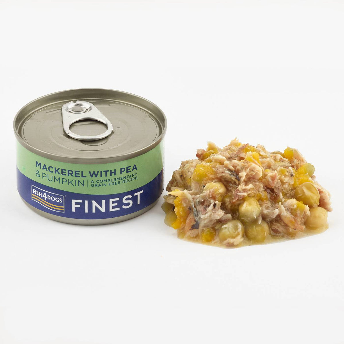 Fish4Dogs Finest Alimento Umido per Cani Sgombro con Zucca e Piselli 85 g