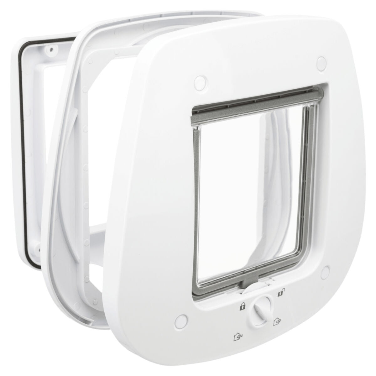 Trixie Porta per Gatto a 4 Funzioni per Vetro Bianco