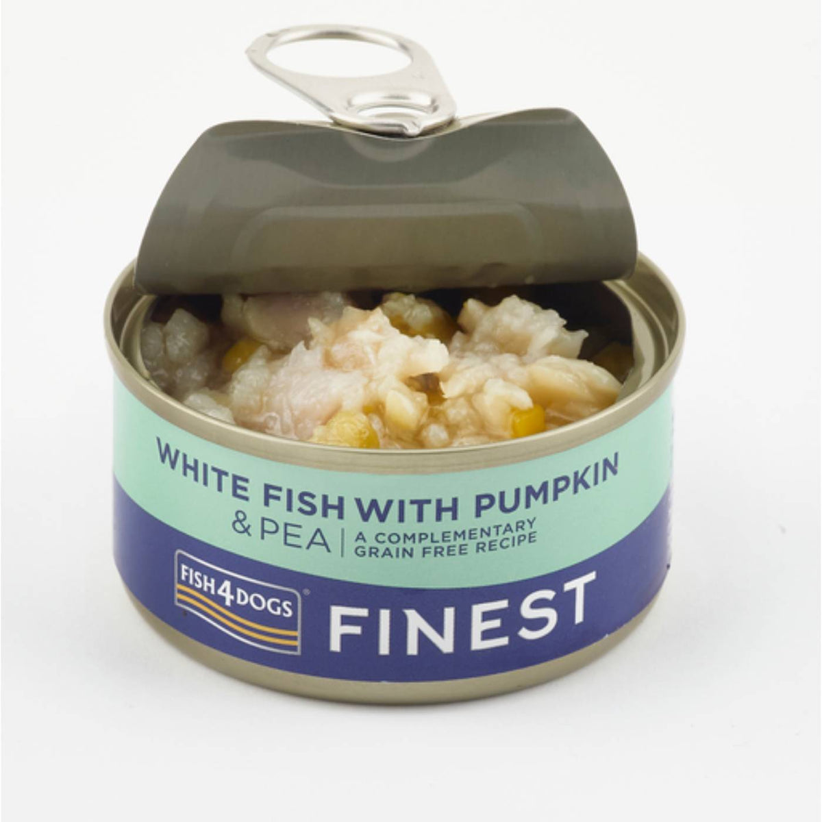 Fish4Dogs Finest Alimento Umido per Cani Pesce Bianco con Zucca e Piselli