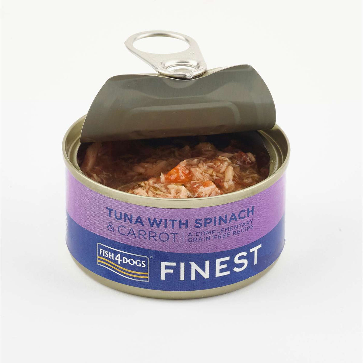 Fish4Dogs Finest Alimento Umido per Cani Tonno con Carote e Spinaci 85 g