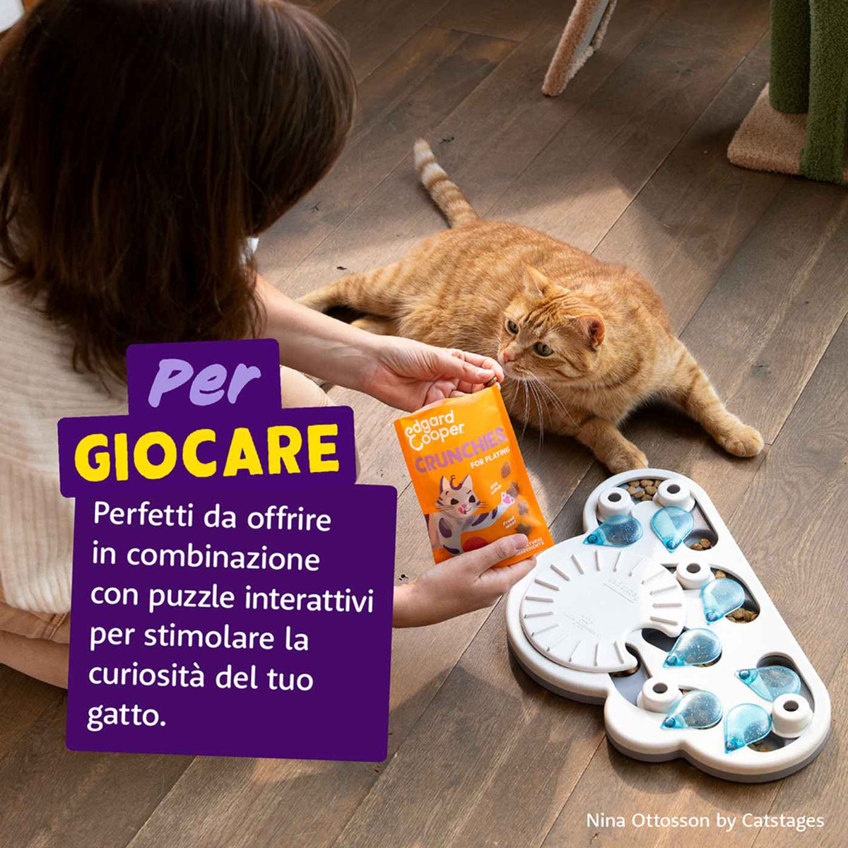Edgard&Cooper Biscottini per Gatti Crunchies al Pollo 50 g