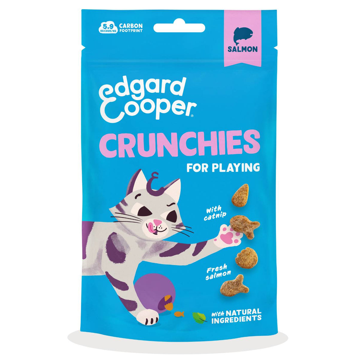 Edgard&Cooper Biscottini per Gatti Crunchies al Salmone 50 g