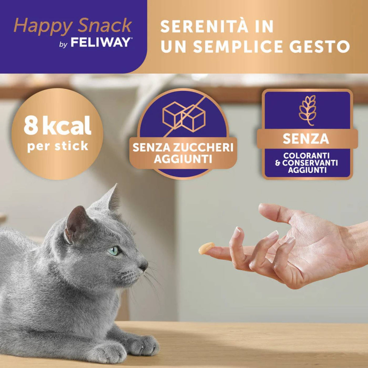 Feliway Happy Snack per Gatti al Pollo 15 g