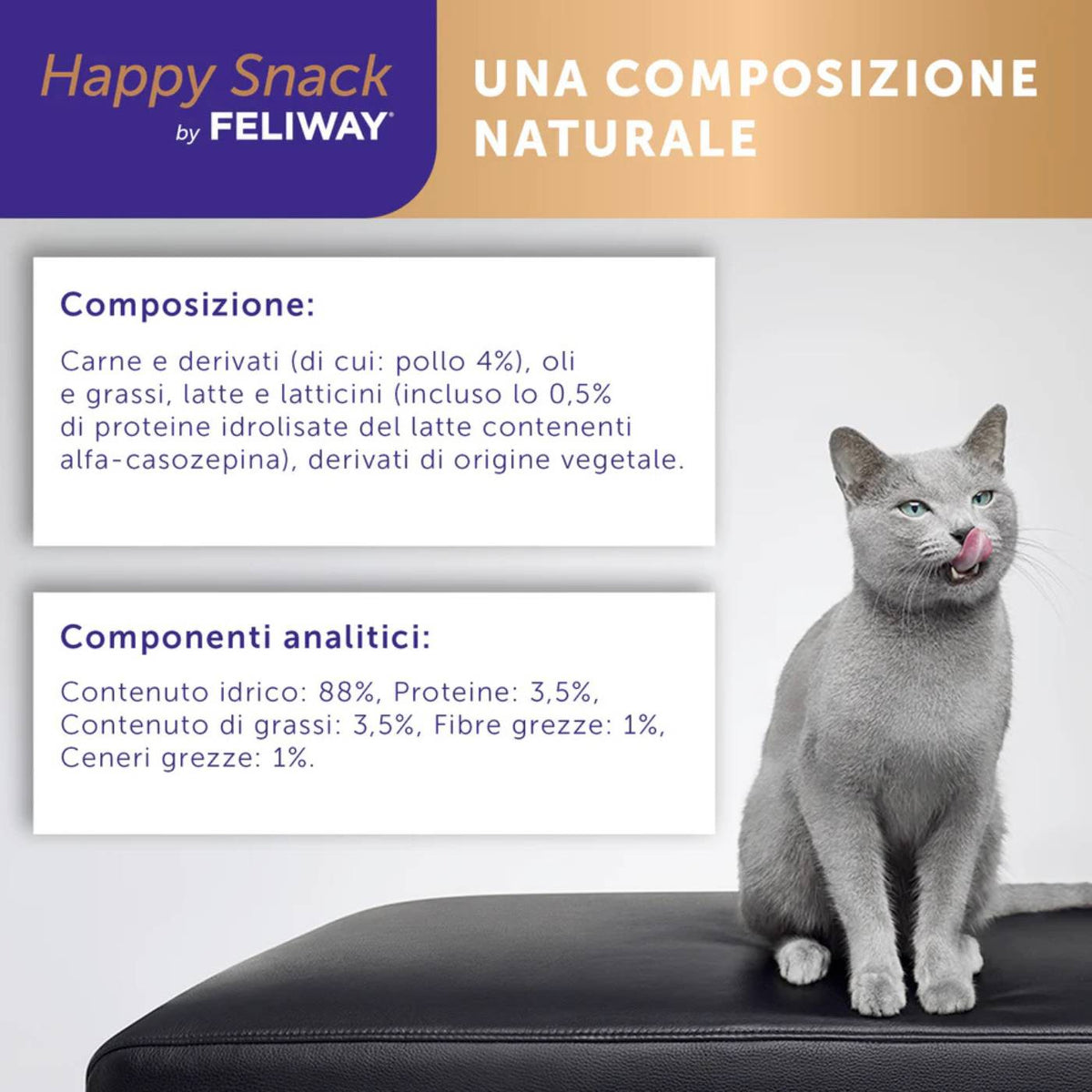 Feliway Happy Snack per Gatti al Pollo 15 g